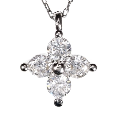 プラチナ製 ダイヤモンド ネックレス 国内生産品 厳選 pt850 ( 刻印有  