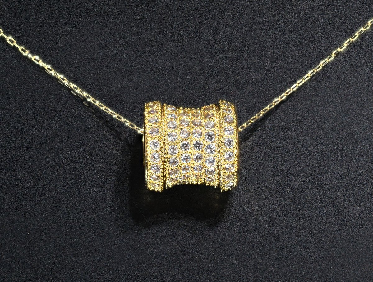 18金製 豪華 フル エタニティ ダイヤモンド ネックレス 国内生産品 