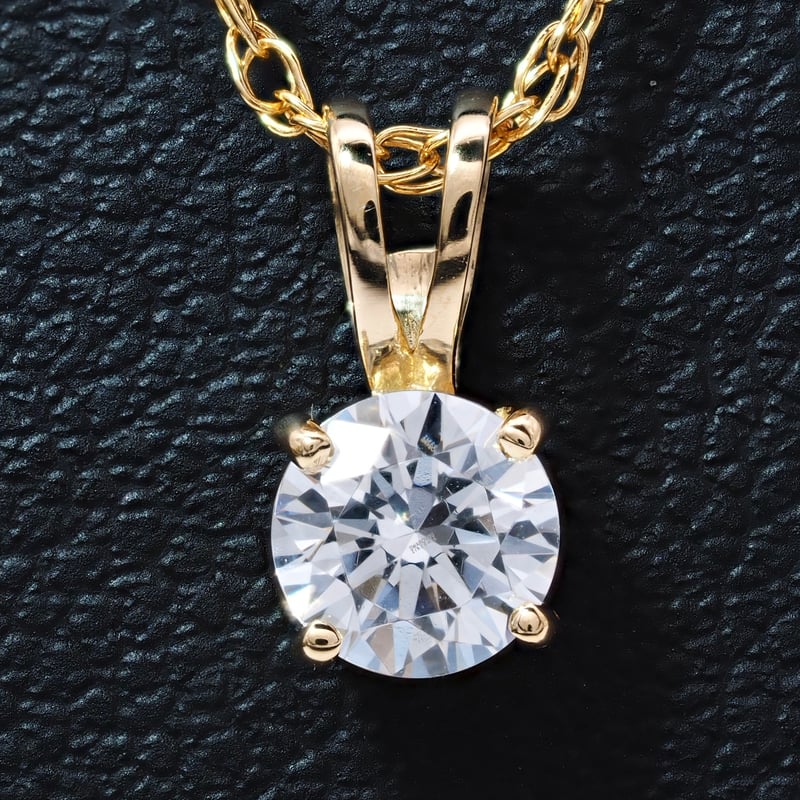 18K 一粒 ダイヤモンド ネックレス 0.35ct 18金 ゴールド ソリティア Y