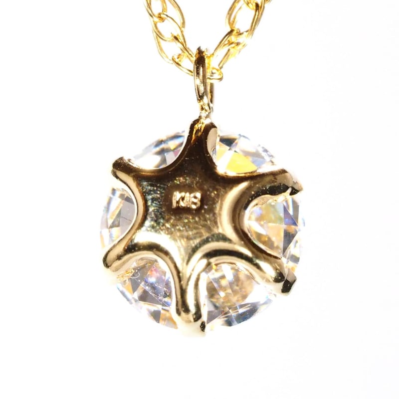 18K 一粒 ダイヤモンド ネックレス 大粒 1ct 18金 イエロー ゴールド 