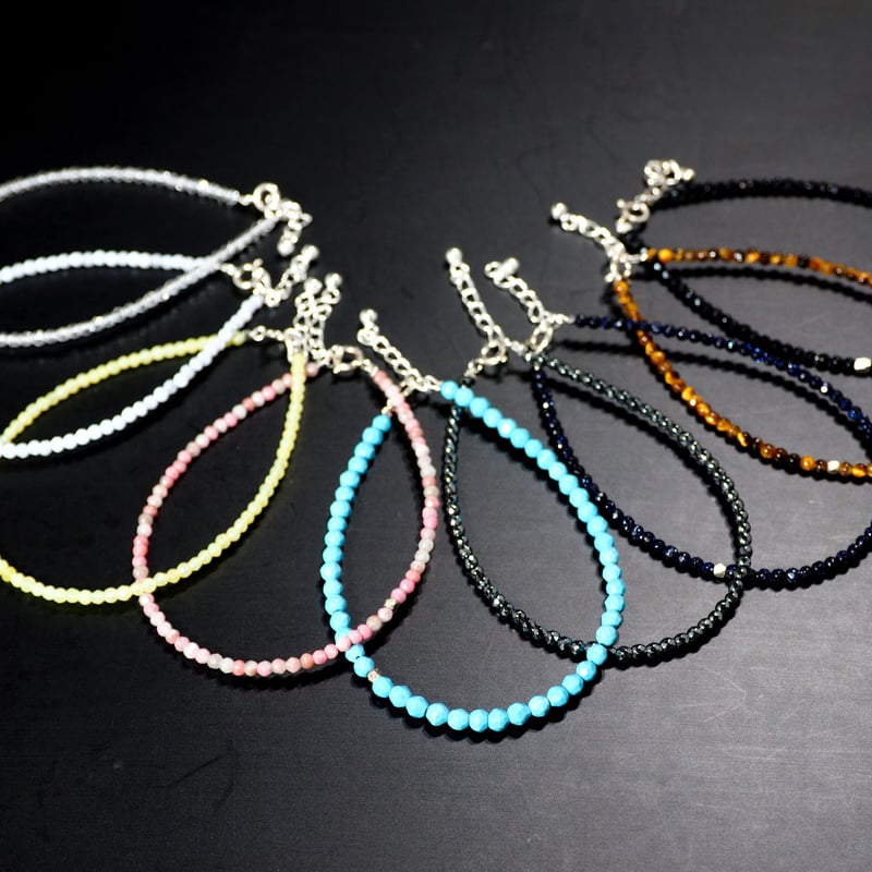 天然石 ブルーサンドストーン シルバー ブレスレット アクセサリー