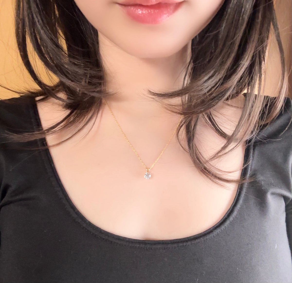 18K 一粒 ダイヤモンド ネックレス 0.5ct 18金 ゴールド ソリティア Y 