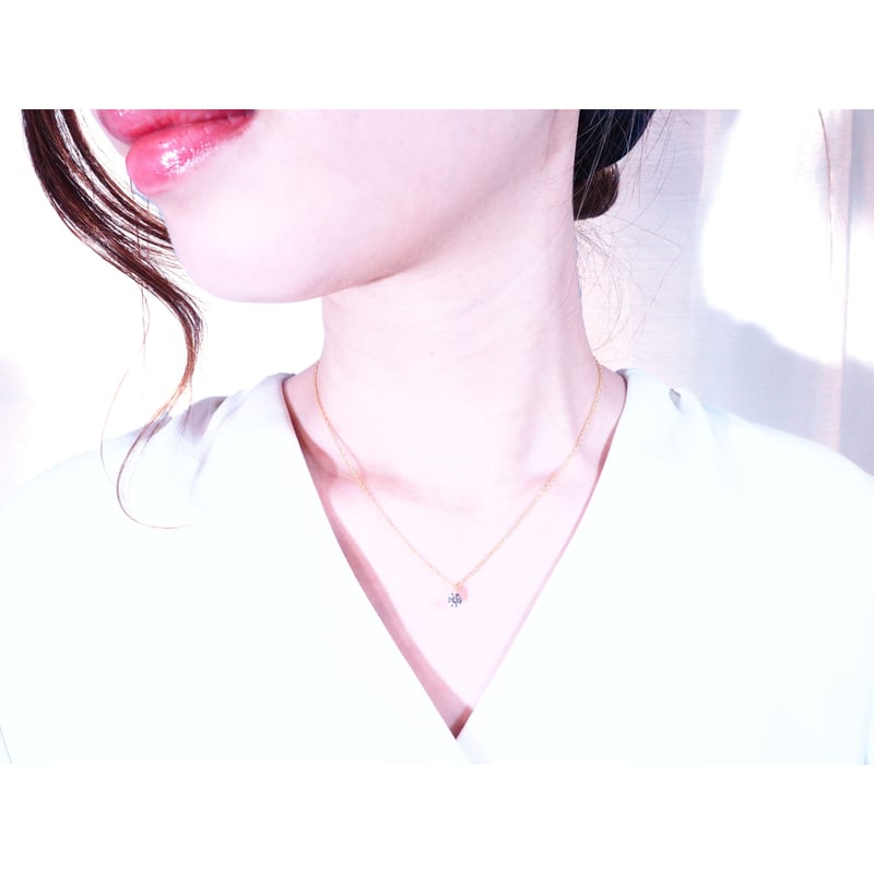 18K 一粒 ダイヤモンド ネックレス 0.4ct 18金 イエロー ゴールド 