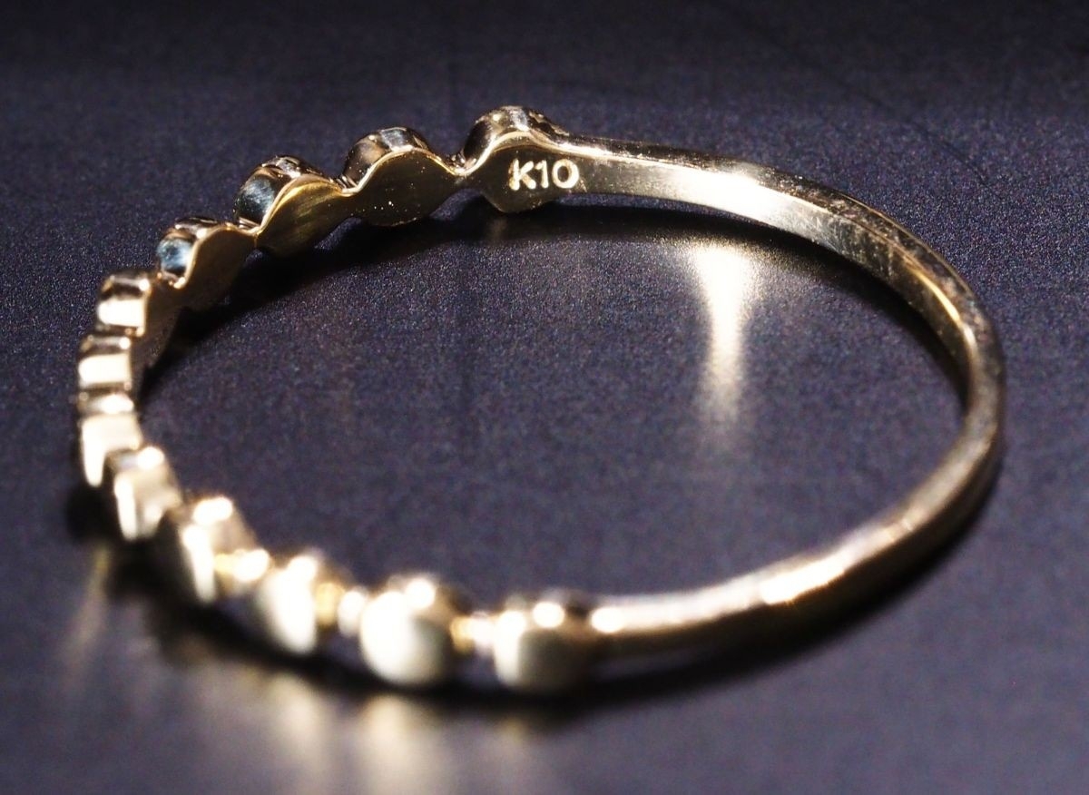 厳選10金イエローゴールド リング 指輪 国内生産品 K10 (刻印有 1 2 