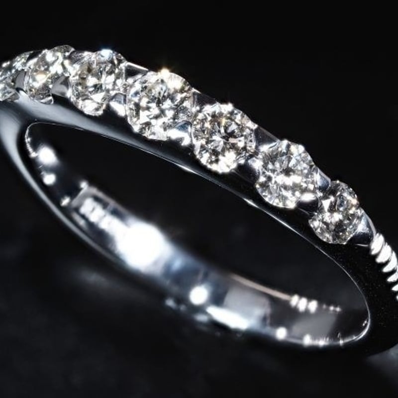 厳選 豪華 天然 ダイヤモンド リング 指輪 0.52ct 18金 WG 国内生産品 