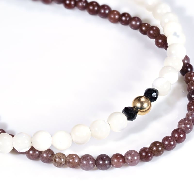 【限定セール】ガーネットとマザーオブパール　ブレスレット　SILVER925 マザーオブパール ブレスレット | pundarika