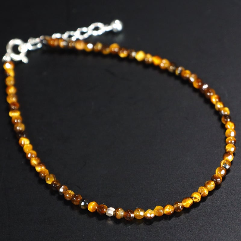 天然石 タイガーアイ ブレスレット 虎目 虎眼 シルバー アクセサリー