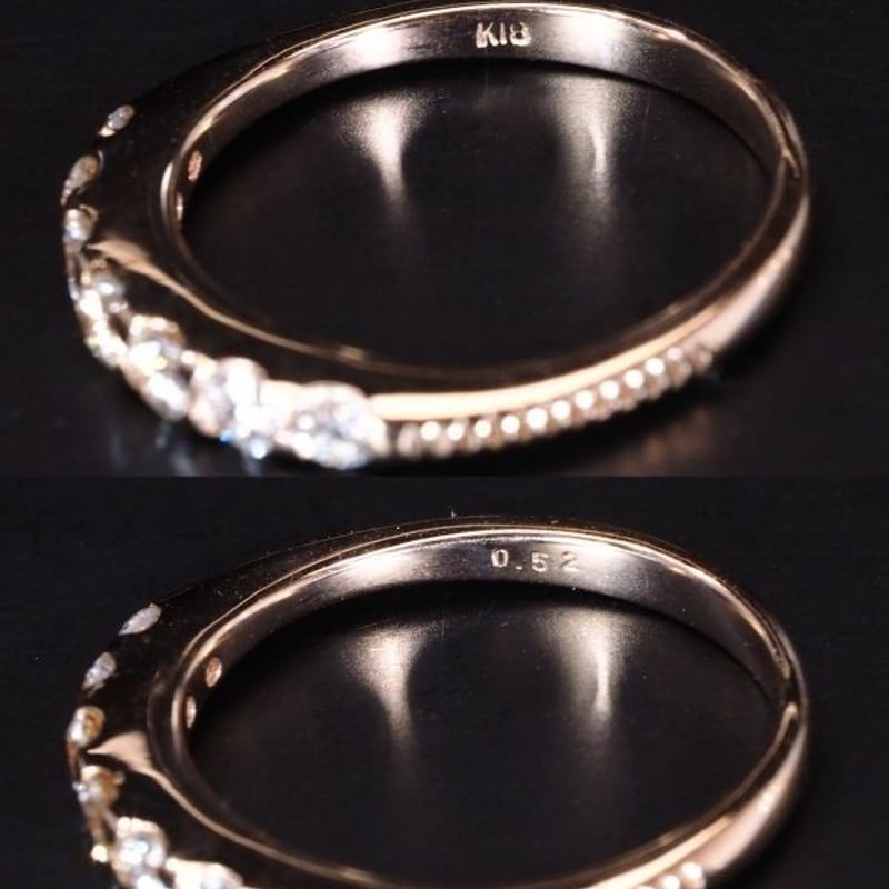 厳選 豪華 天然 ダイヤモンド リング 指輪 0.52ct 18金 国内生産 厳選 豪華 天然 ダイヤモンド リング 指輪 0.52ct 18金 国内生産