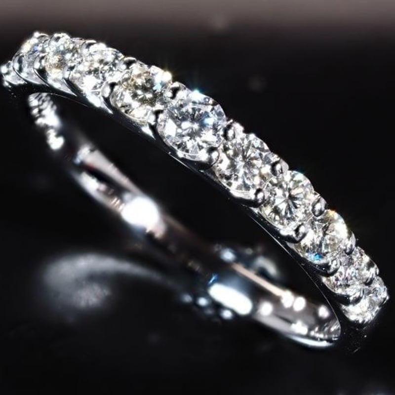 厳選 天然 ダイヤモンド エタニティ リング 指輪 0.5ct pt900 国内生産 