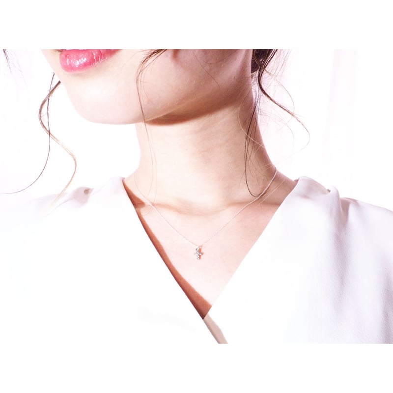 プラチナ製 ダイヤモンド ネックレス 国内生産品 厳選 pt850 ( 刻印有  