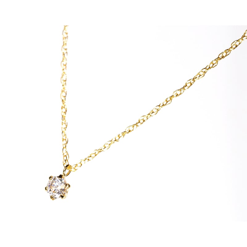 18K 一粒 ダイヤモンド ネックレス 0.3ct 18金 イエロー 18K 一粒 ダイヤモンド ネックレス 0.3ct 18金 イエロー