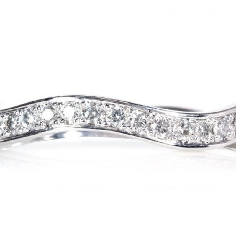厳選 天然 ダイヤモンド エタニティ リング 指輪 ウェーブ 0.41ct 