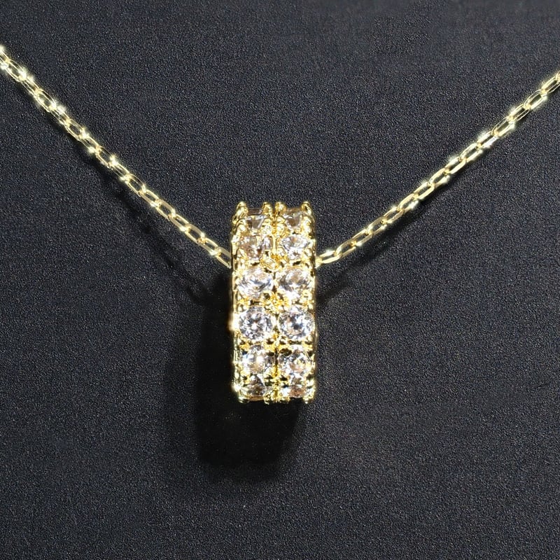 18金製 フル エタニティ ダイヤモンド ネックレス 国内生産品 厳選 K18 