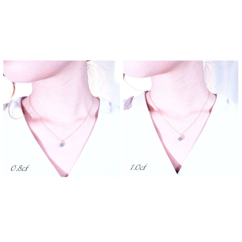 18金 一粒 ダイヤモンド ネックレス 選べる 1ct 0.8ct 0.5ct 0.4ct Y