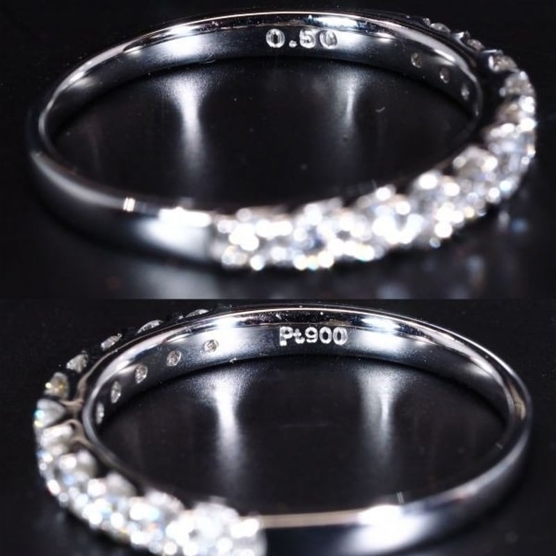厳選 天然 ダイヤモンド エタニティ リング 指輪 0.5ct pt900 国内生産 