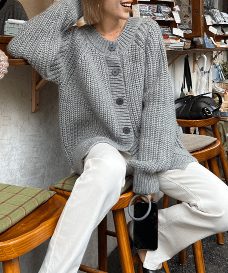 即納】【生産終了】【在庫限り】2way knit cardigan /2color LA22