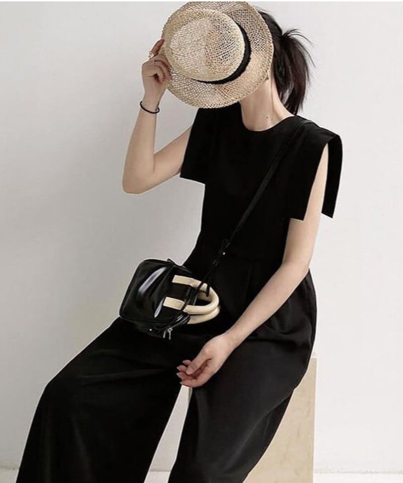 即納】【SALE】no sleeve jumpsuit /1color LA2096 | LaLa