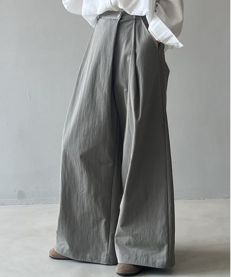 asymmetric design wide pants /3color　LA3114