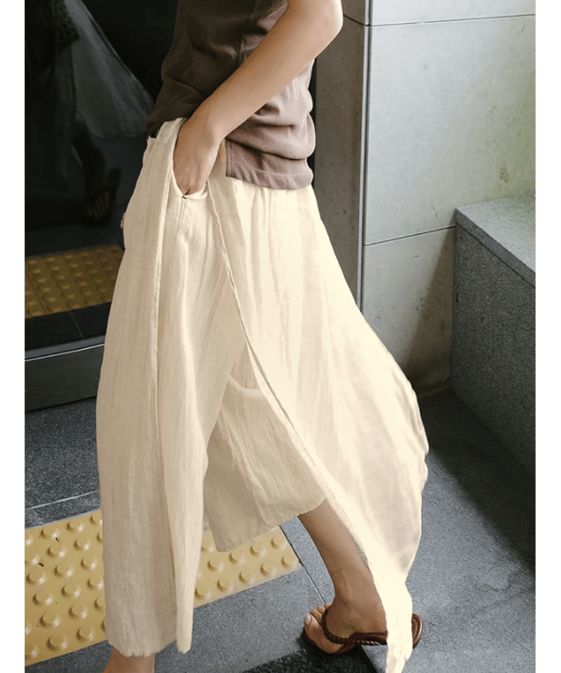 lala様 即納】【SALE】【再入荷・リニューアル】faux skirt style wide pan