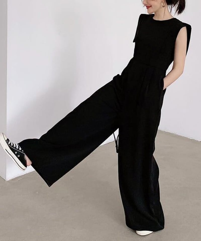 即納】【SALE】no sleeve jumpsuit /1color LA2096 | LaLa