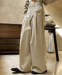 tucked wide leg pants /2color　LA2114