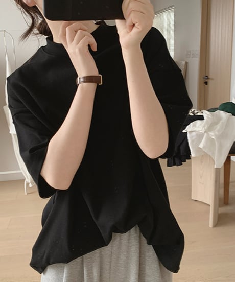 【即納】【SALE】2pattern sleeves cotton pullover /4color　LA3020