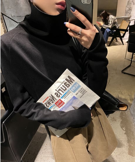【即納】【SALE】high neck pullover /3colors　LA2209