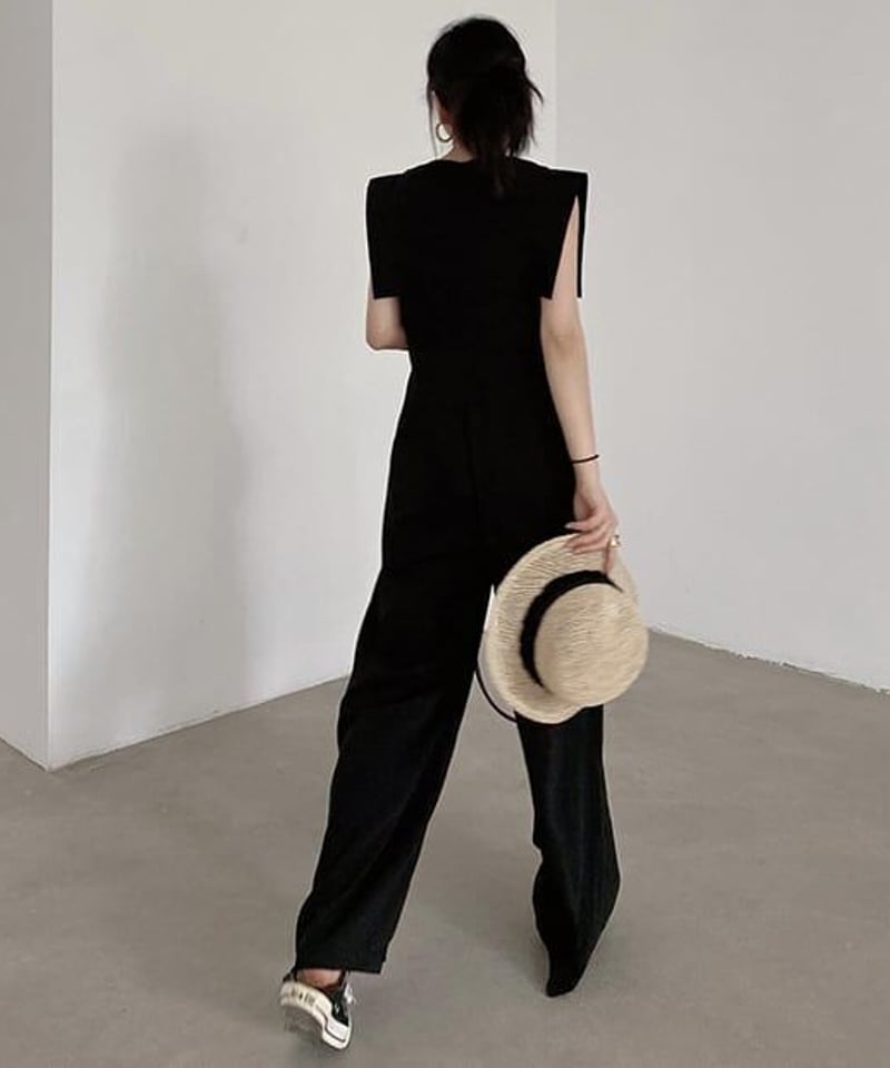 即納】【SALE】no sleeve jumpsuit /1color LA2096 | LaLa