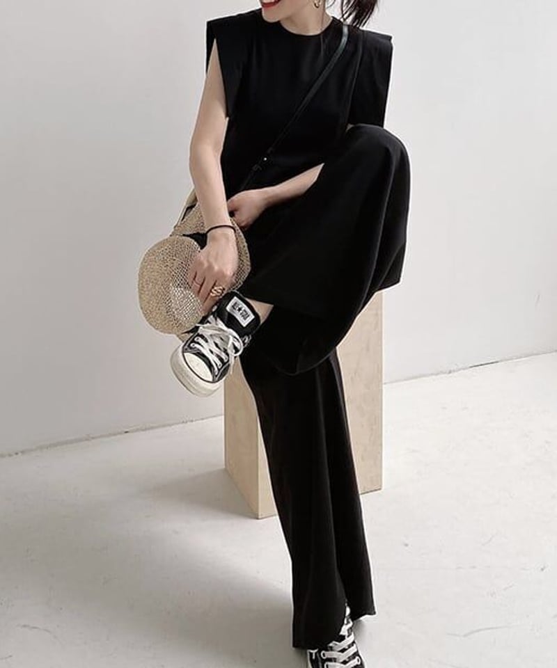 即納】【SALE】no sleeve jumpsuit /1color LA2096 | LaLa