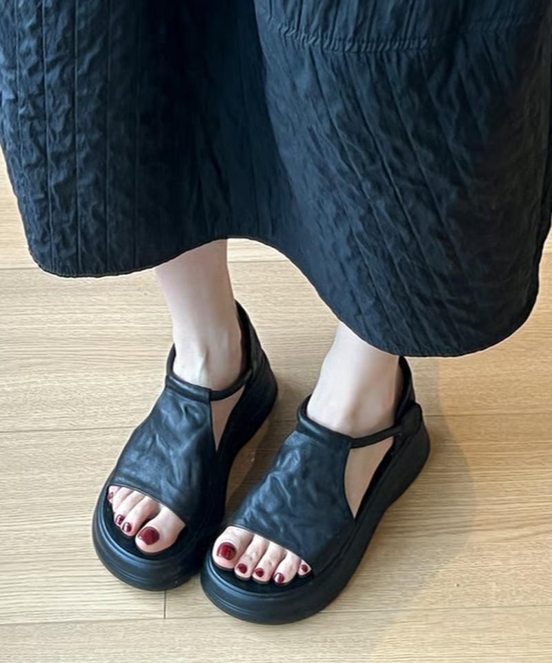 open toe platform sandals /3colors LA3131 | LaLa