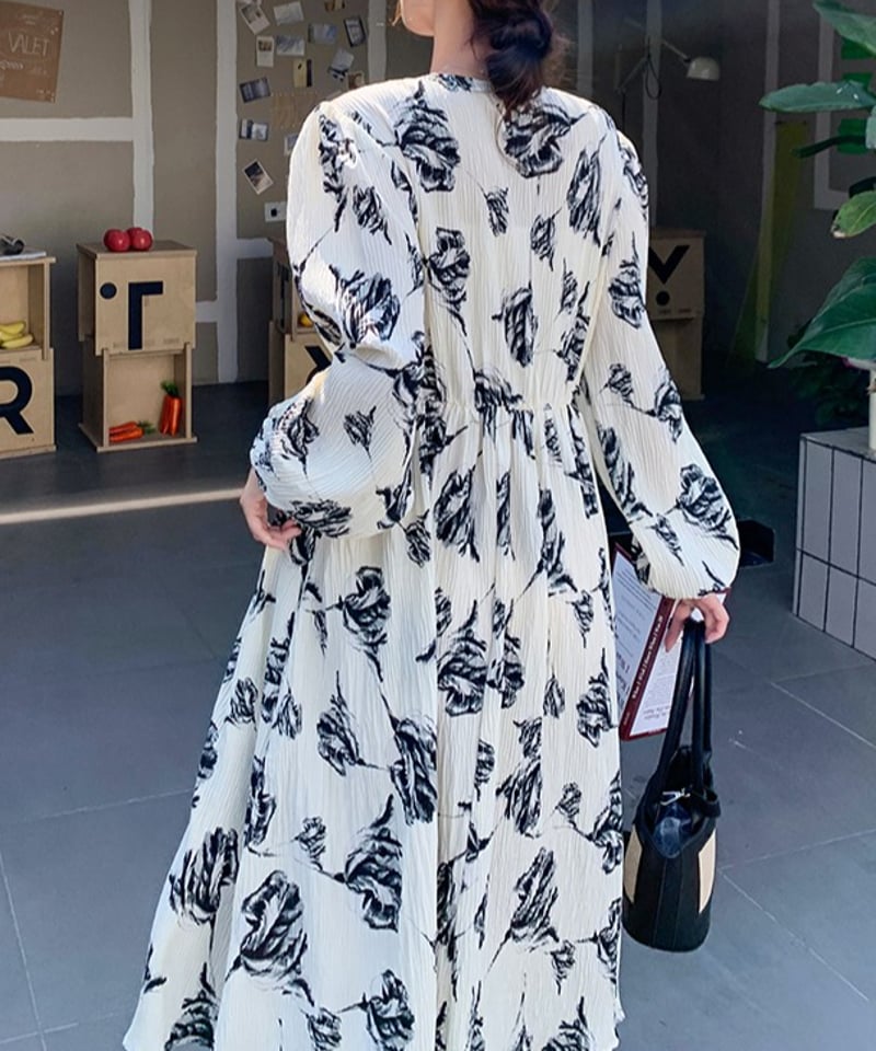 botanical op + vest 2-piece set /1color LA3083