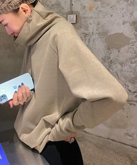 【即納】【SALE】high neck pullover /3colors　LA2209