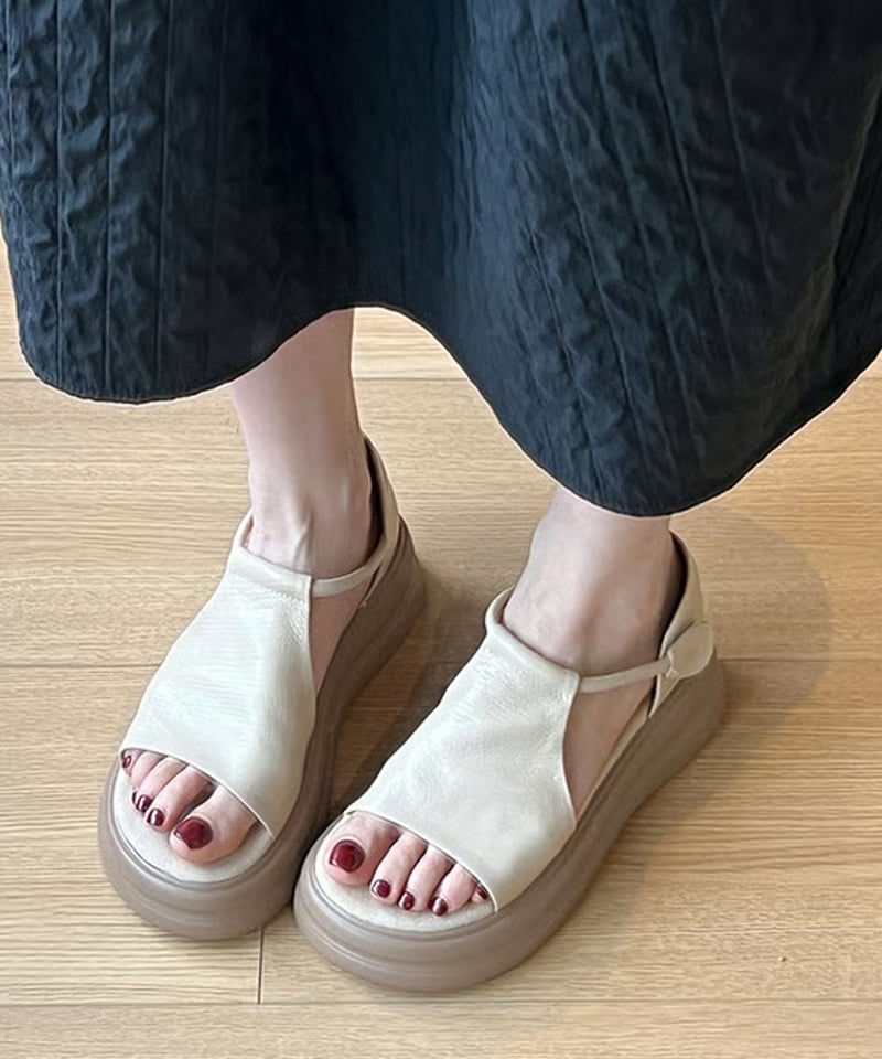 open toe platform sandals /3colors LA3131 | LaLa