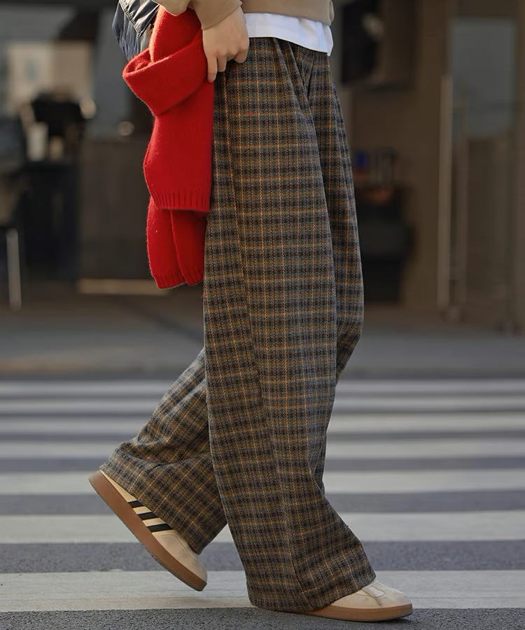 vintage check pants/1color LA3089 | LaLa