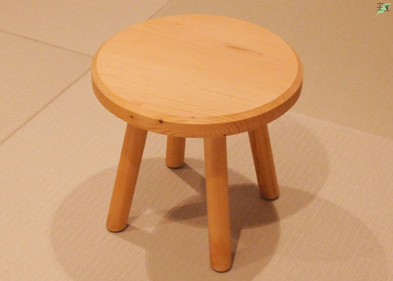 丸いヒノキスツール 高さ30cm | もっくんオンラインショップ
