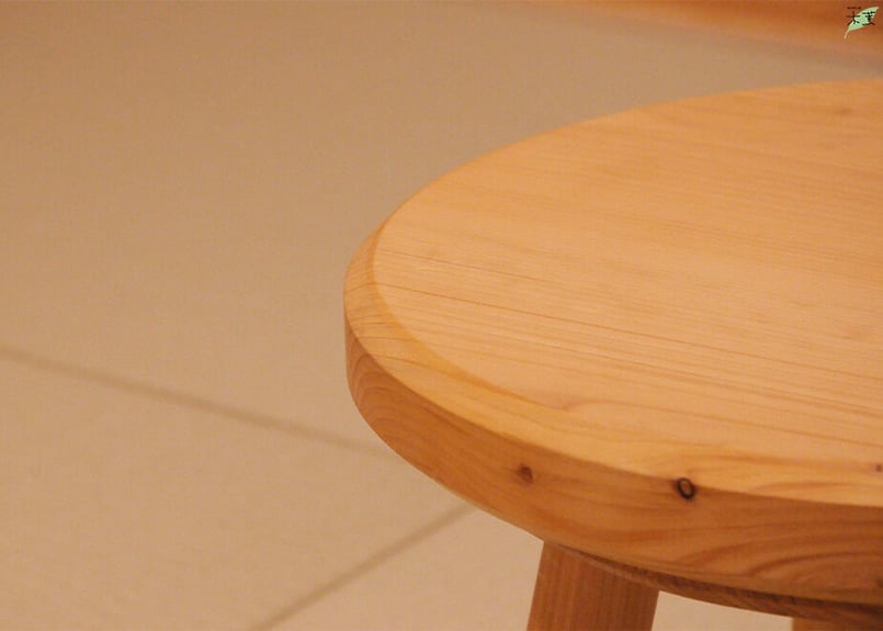 丸いヒノキスツール 高さ30cm | もっくんオンラインショップ