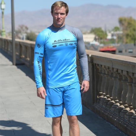 TEAM RIDER RASHGUARD BLUE/GREY