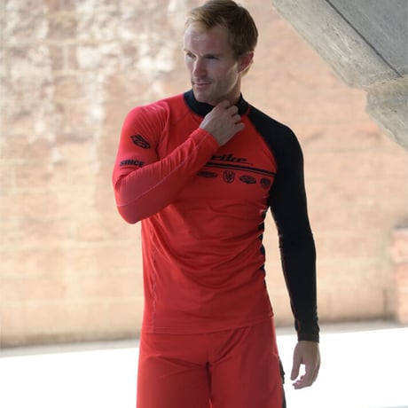 TEAM RIDER RASHGUARD  RED