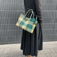 JARI BAG series_AYANA M–check dark green×beige【AYMCK-008】