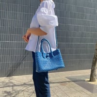 JARI BAG series_AYANA M–dark blue×white【AYM2C-002】