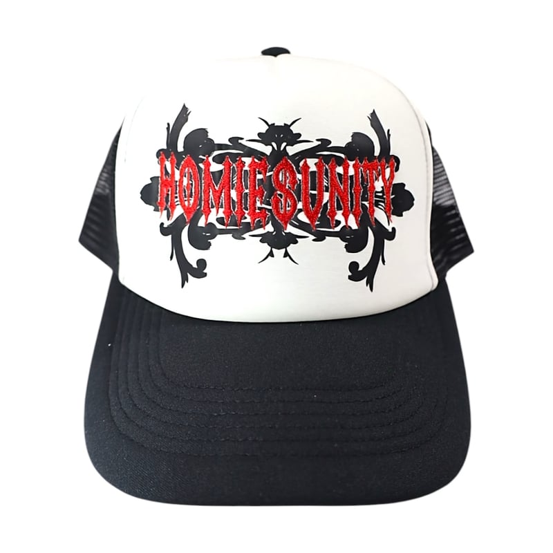 ARABESQUE MESH CAP BLACK×RED (black) | HOMIES U