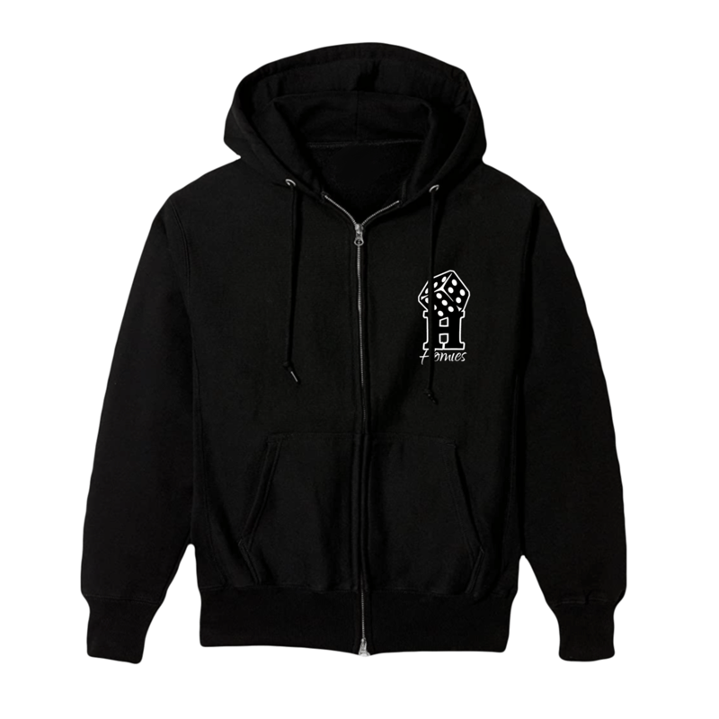 dice homies full zip hoodie （black）/DICE FULLZI