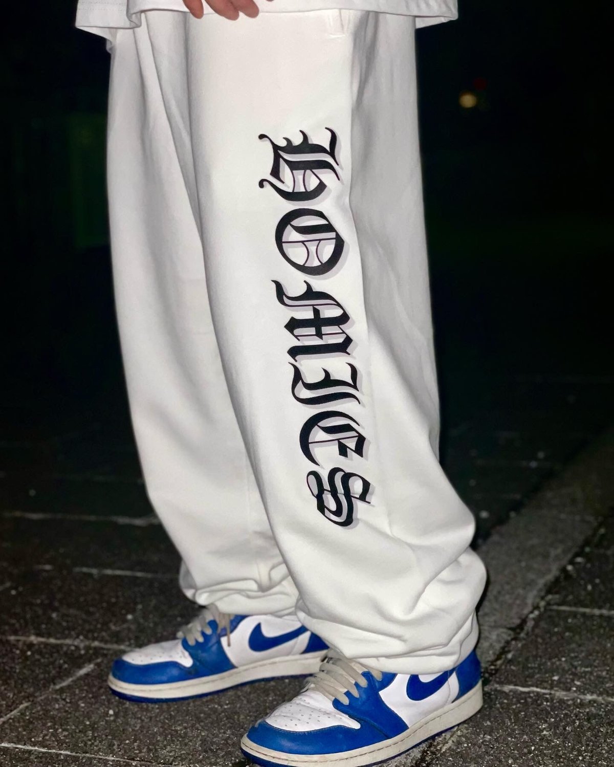 HOMIES side sweat pants （white）/HOMIES SIDE PAN