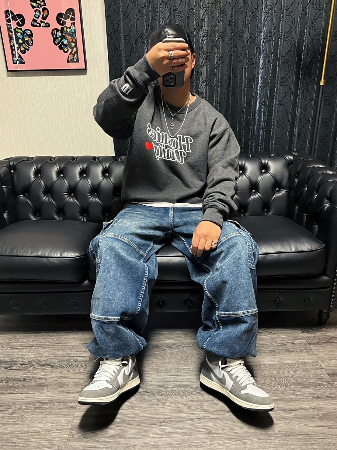 Homies Unity hollow out trainer (charcoal) | HO