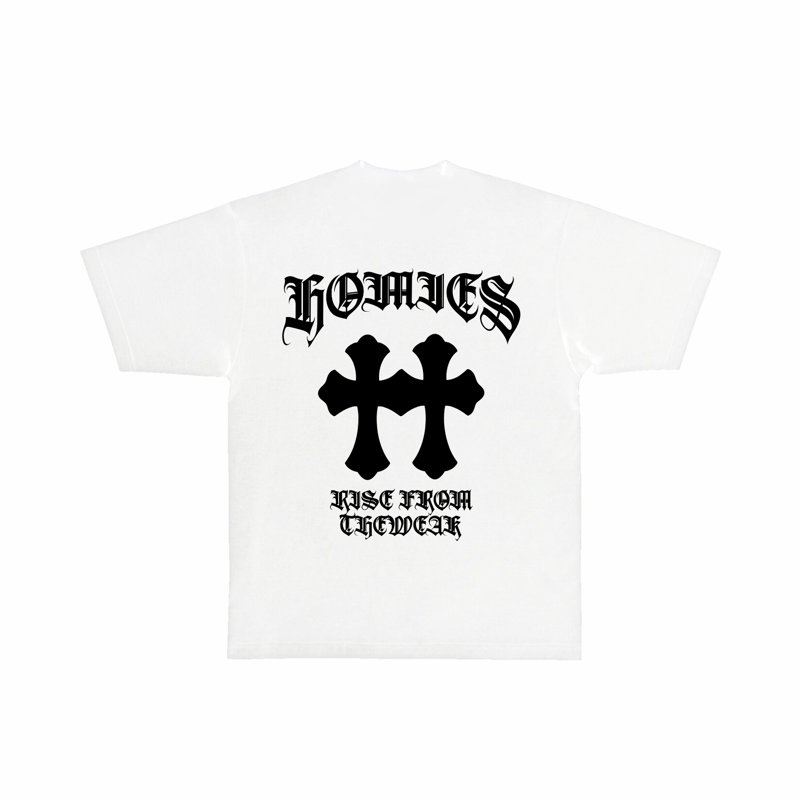 W cross tee black (white) 【ZZ】/W CROSS TEE BK W