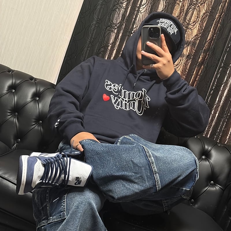 Homies Unity hollow out hoodie (navy) | HOMIES