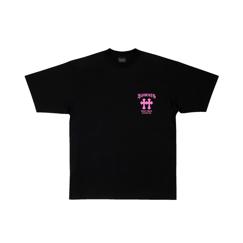 W cross T-shirt pink (black) 【ZZ】/W CROSS T PK W cross T-shirt pink (black) 【ZZ】/W CROSS T PK