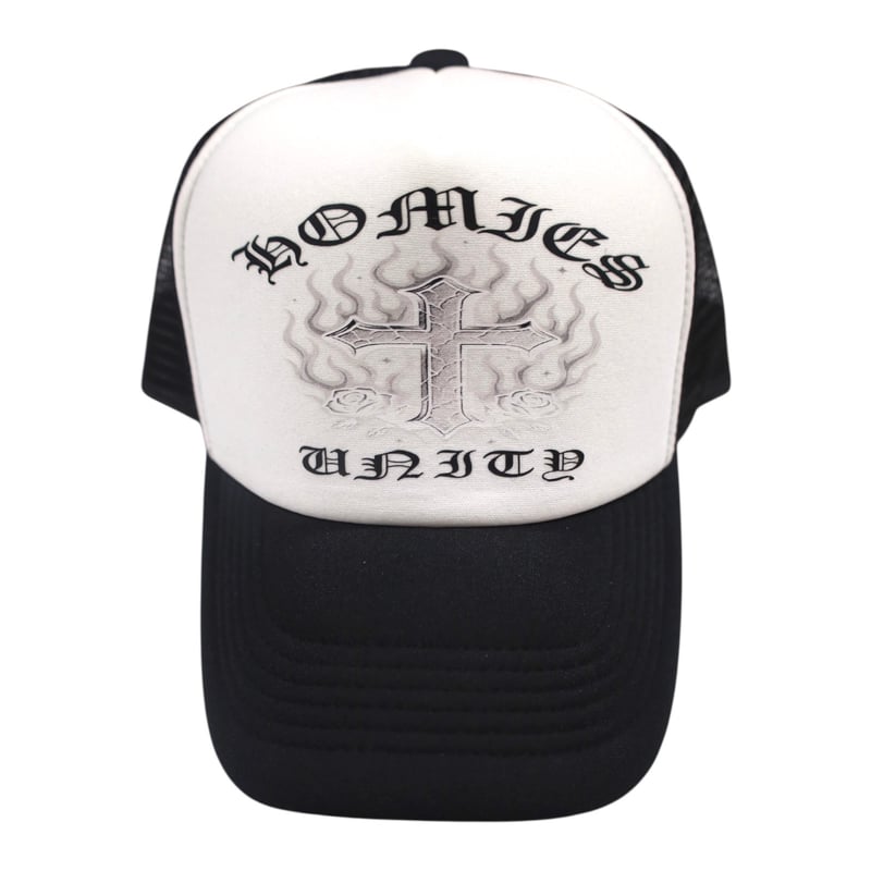 CROSS ROSE MESH CAP WHITE | HOMIES UNITY