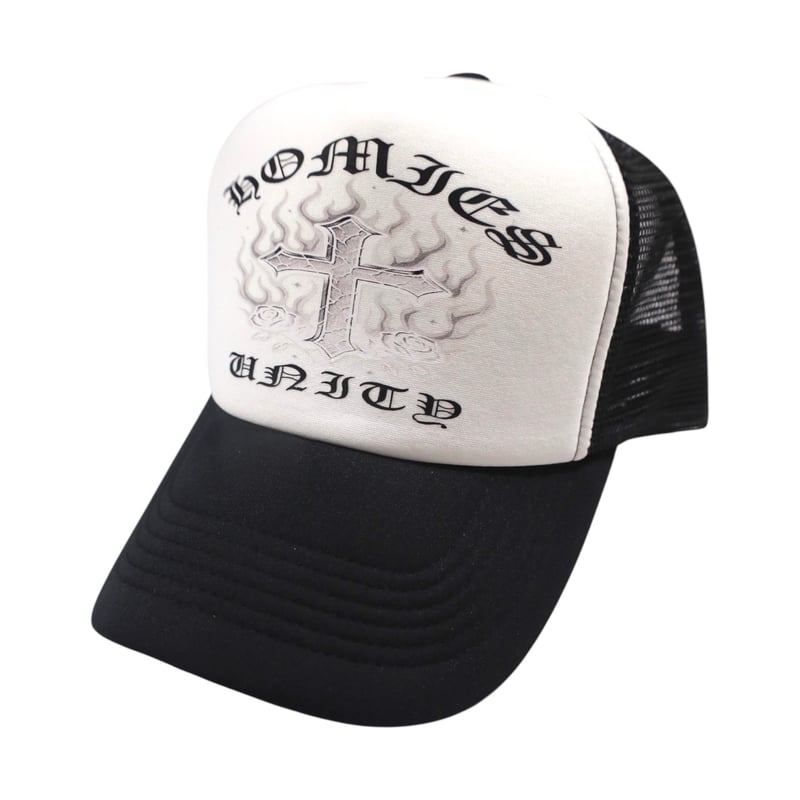 CROSS ROSE MESH CAP WHITE | HOMIES UNITY