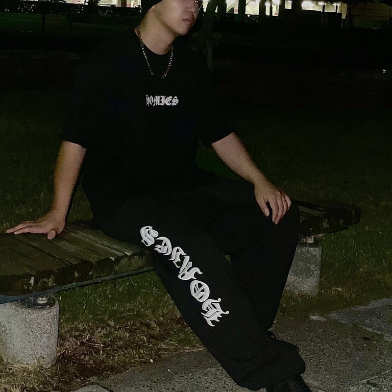 HOMIES side sweat pants （black）/HOMIES SIDE PAN